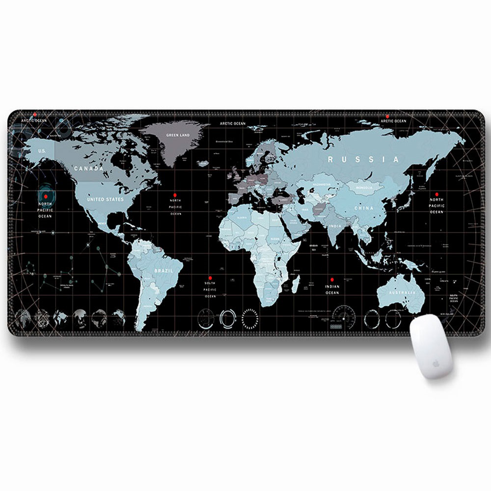 Коврик для мыши VOLTRONIC Карта Мира 300x700 Black/Silver (SJDT-23)