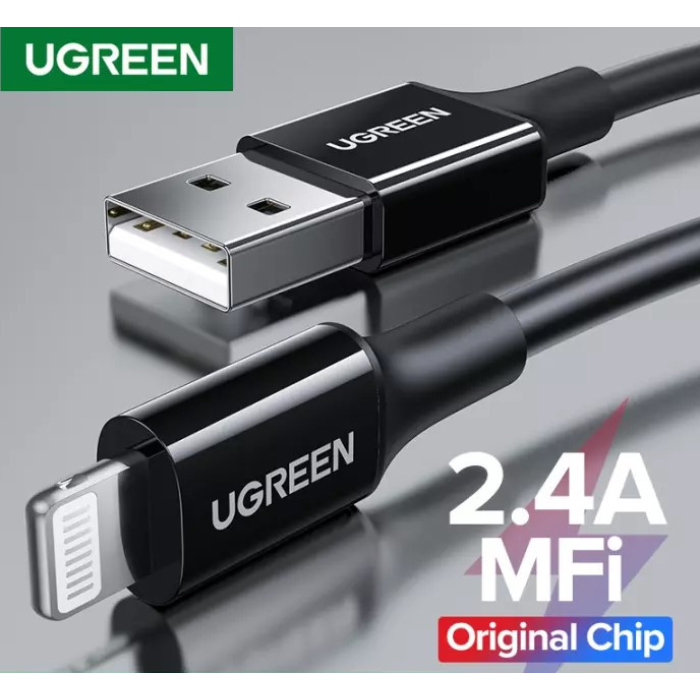 Кабель UGREEN US155 USB2.0 AM/Lightning 1м Black (80822)