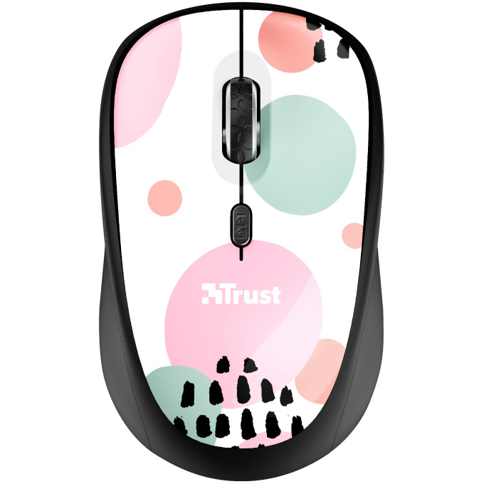 Мышь TRUST Yvi Wireless Pink Circles (24441)