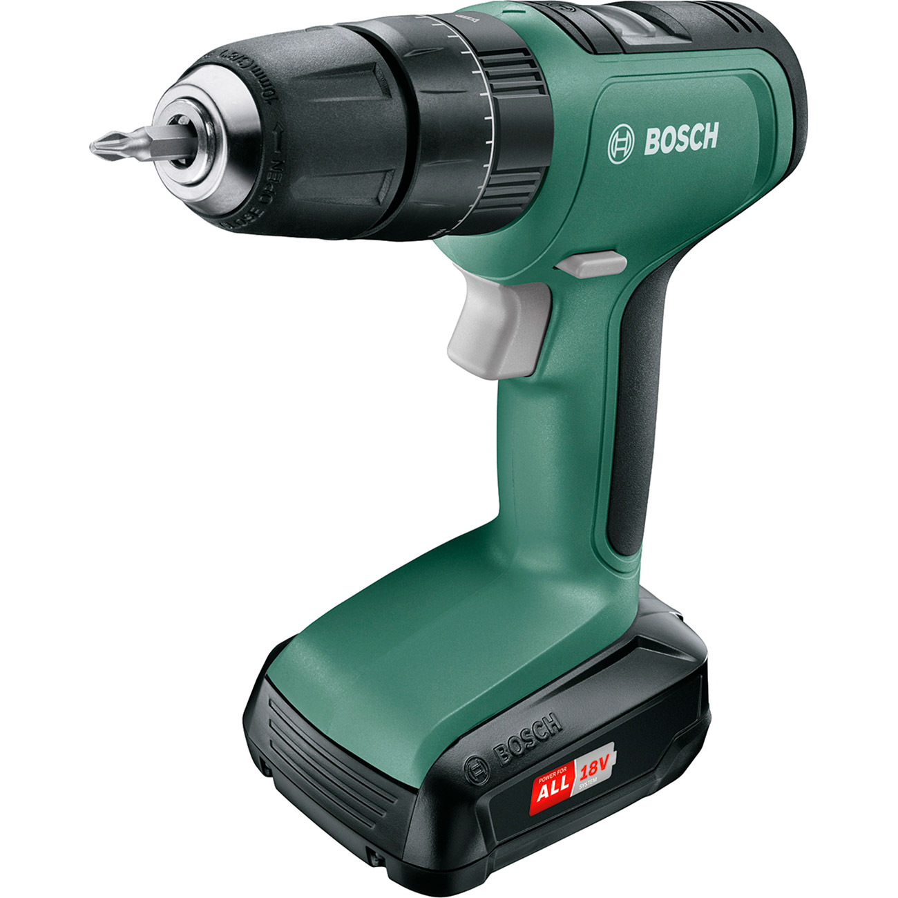 Акумуляторний дриль-шурупокрут BOSCH UniversalImpact 18 + 2 АКБ 1.5Ah, ЗП (0.603.9C8.101)