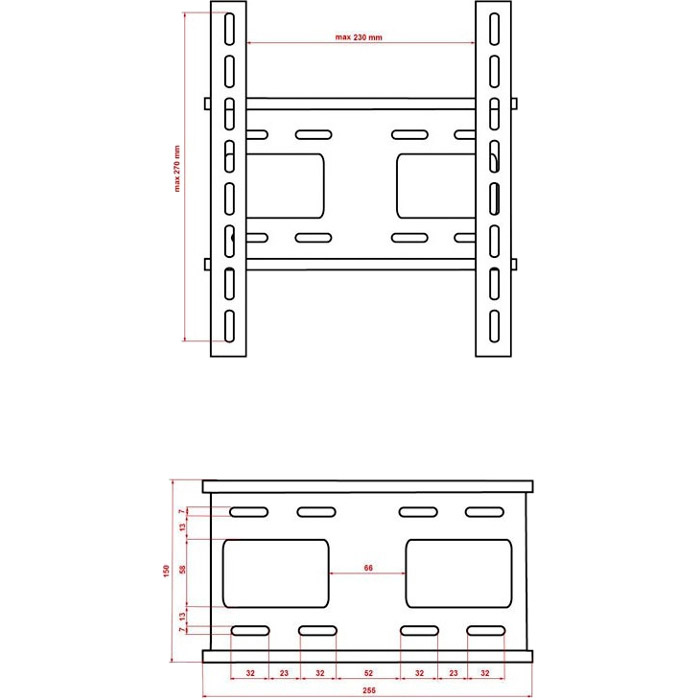 Кріплення настінне для ТВ EAGLE TV30 15"-42" Black (E0086)