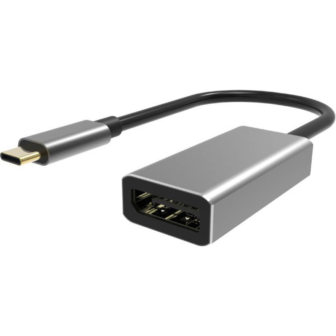 Адаптер VIEWCON USB-C - DisplayPort Gray (TE391)