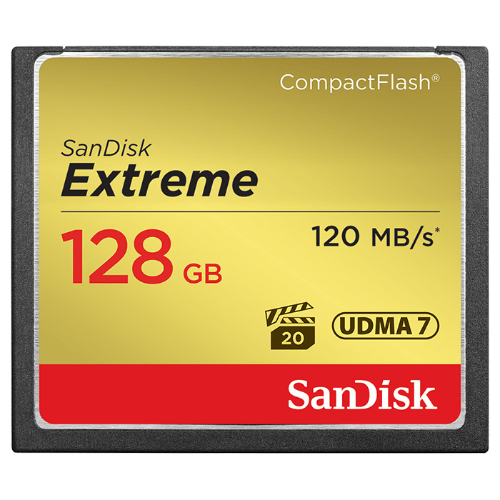 Карта памяти SANDISK CompactFlash Extreme 128GB 800x (SDCFXSB-128G-G46)