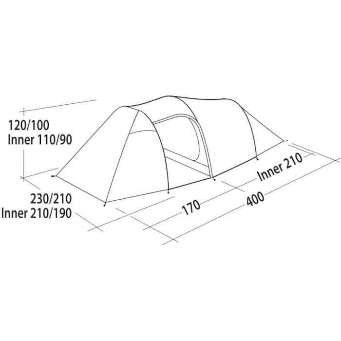 Палатка 4-местная EASY CAMP Magnetar 400 Rustic Green (120416)
