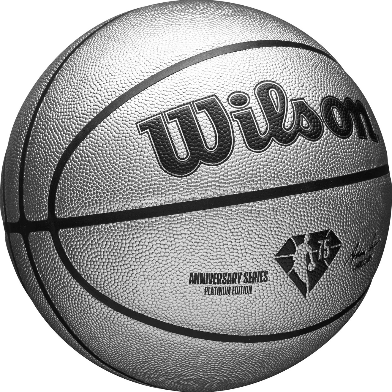 Мяч баскетбольный для автографов WILSON NBA 75th Platinum Edition Size 7 (WZ4003701XB7)