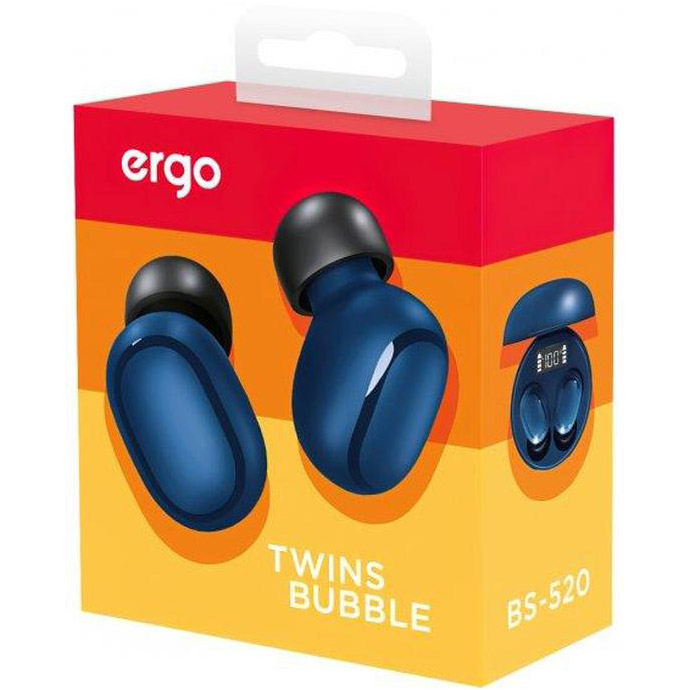 Наушники ERGO BS-520 Twins Bubble Blue