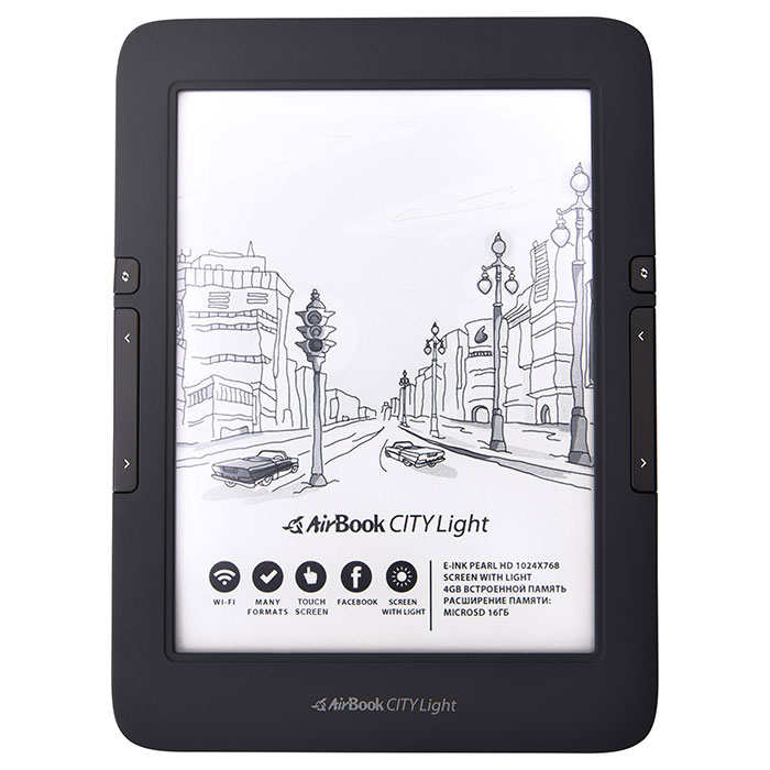 Электронная книга AIRON AirBook City Light Touch Black (6946795824930)