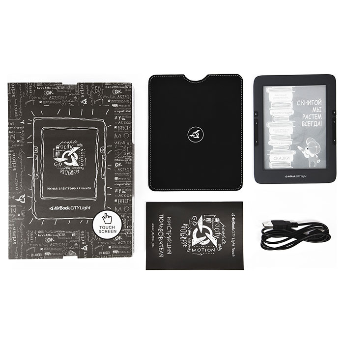 Електронна книга AIRON AirBook City Light Touch Black (6946795824930)