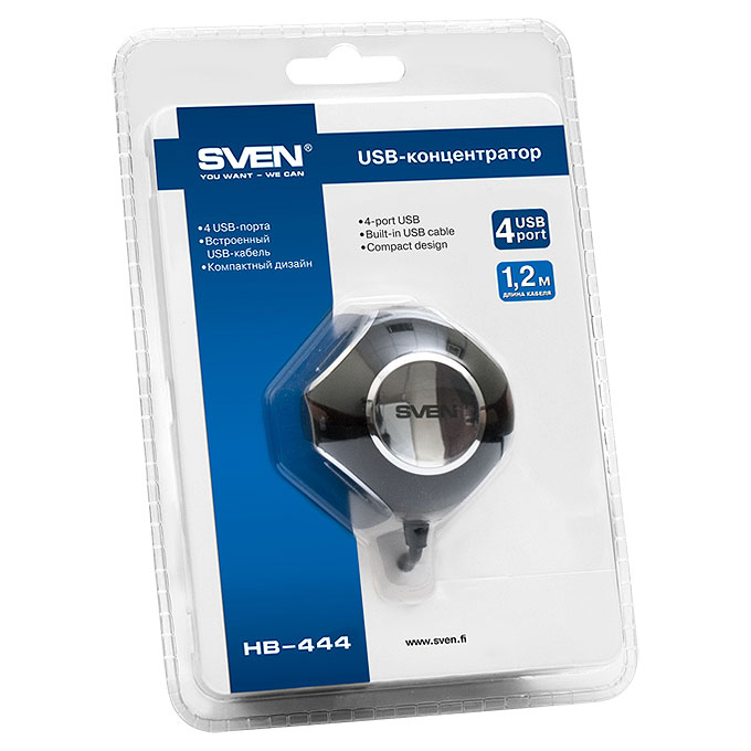 USB хаб SVEN HB-444 4-Port (07700012)