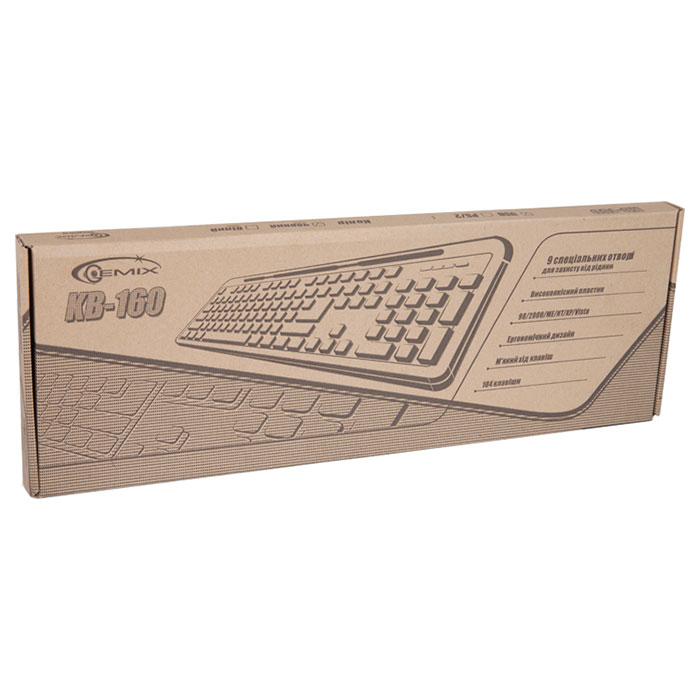 Клавиатура GEMIX KB-160 PS/2 Black