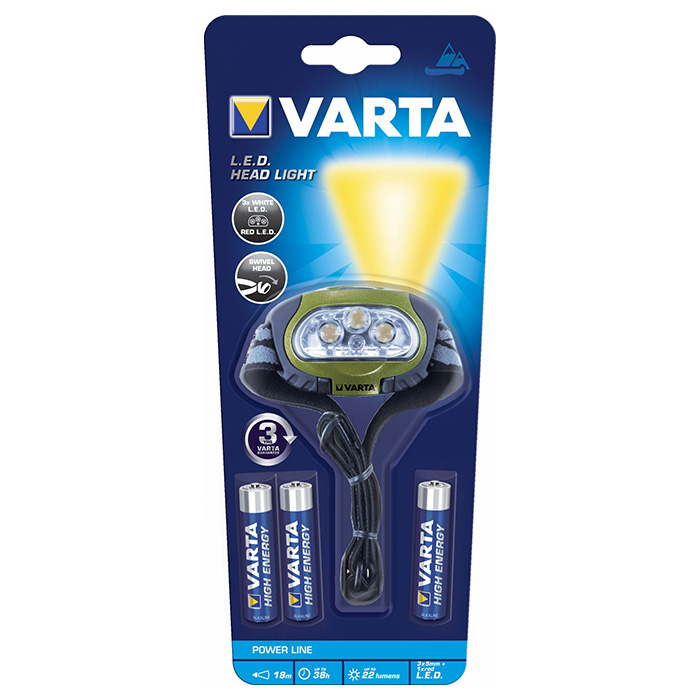 Фонарь налобный VARTA LED x4 Head Light 3AAA (17631 101 421)