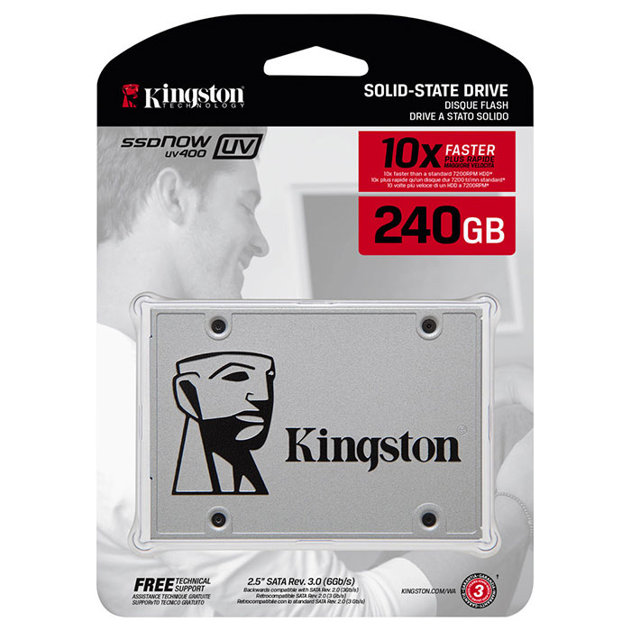 SSD диск KINGSTON SSDNow UV400 240GB 2.5" SATA (SUV400S37/240G)
