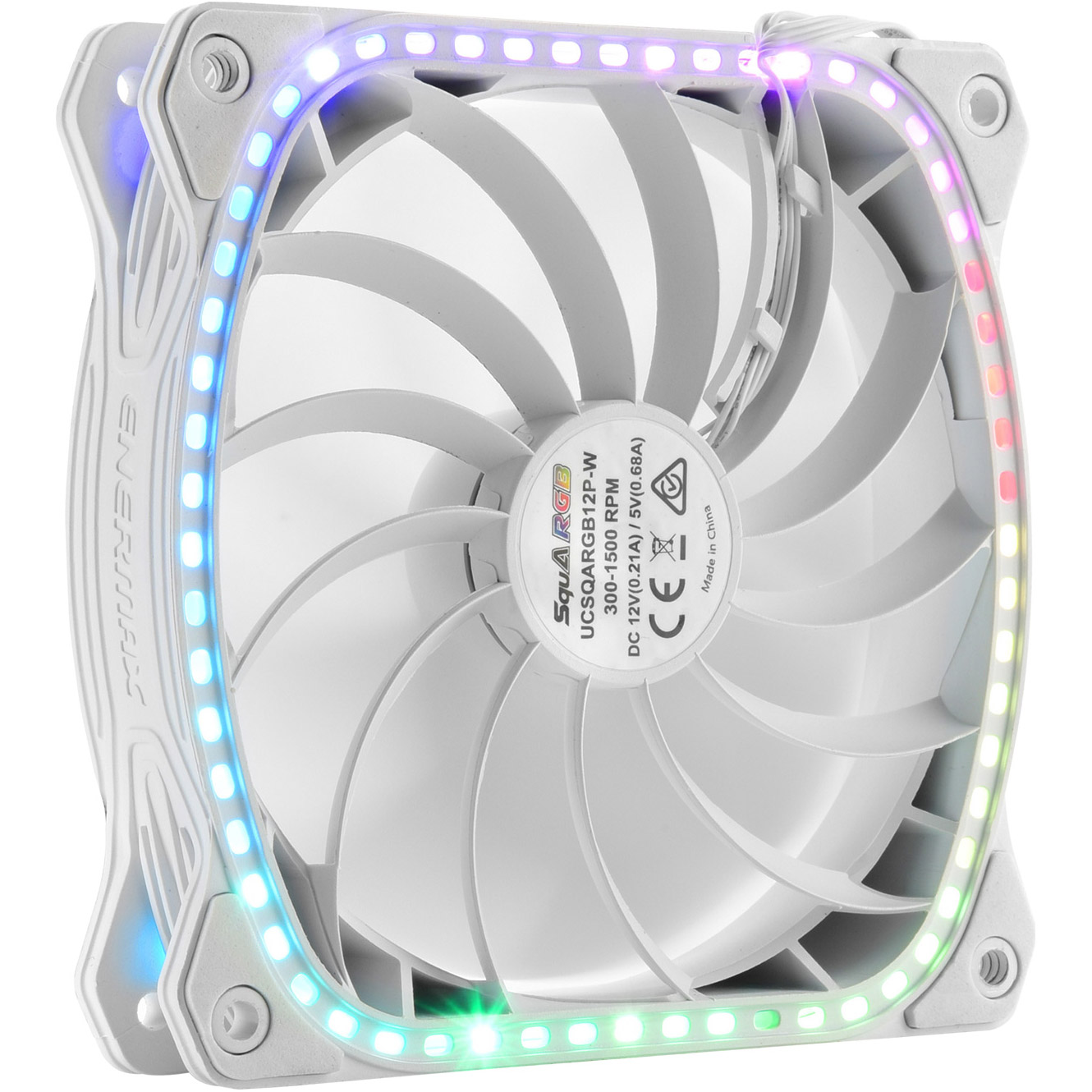 Комплект вентиляторов ENERMAX SquA RGB 120mm PWM White 3-Pack (UCSQARGB12P-W-BP3)