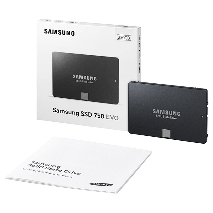 SSD диск SAMSUNG 750 EVO 250GB 2.5" SATA (MZ-750250BW)