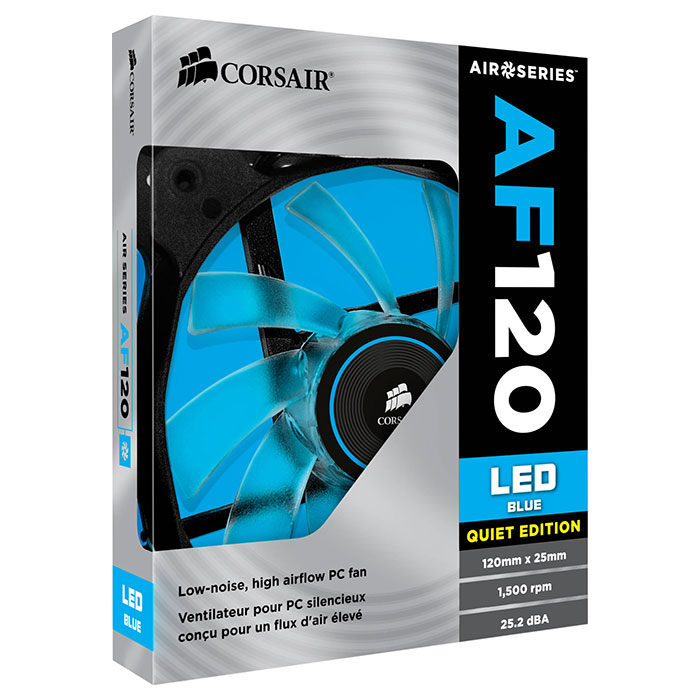 Кулер CORSAIR Air AF120 LED Quiet Edition Blue Twin Pack (CO-9050016-BLED)