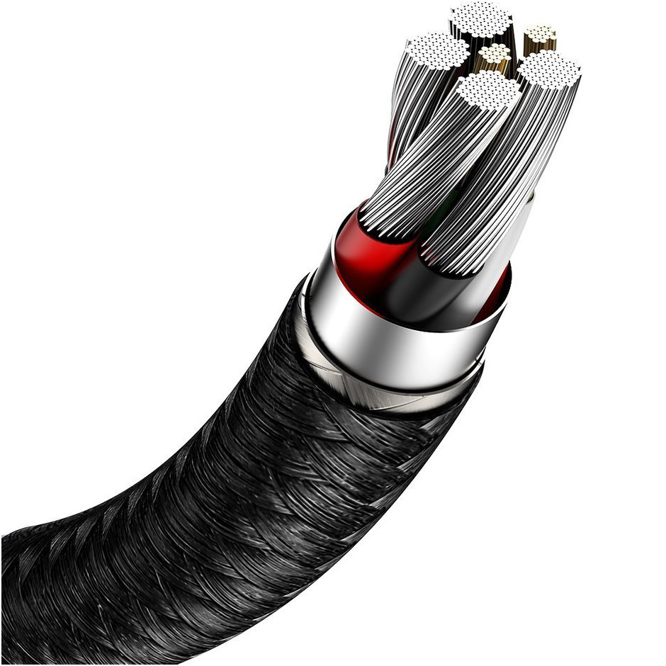 Кабель BASEUS Cafule Metal Data Cable USB to Type-C 66W 0.25м Black (CAKF000001)