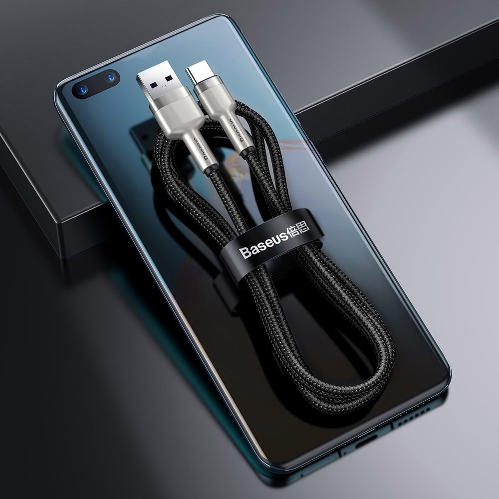 Кабель BASEUS Cafule Metal Data Cable USB to Type-C 66W 0.25м Black (CAKF000001)