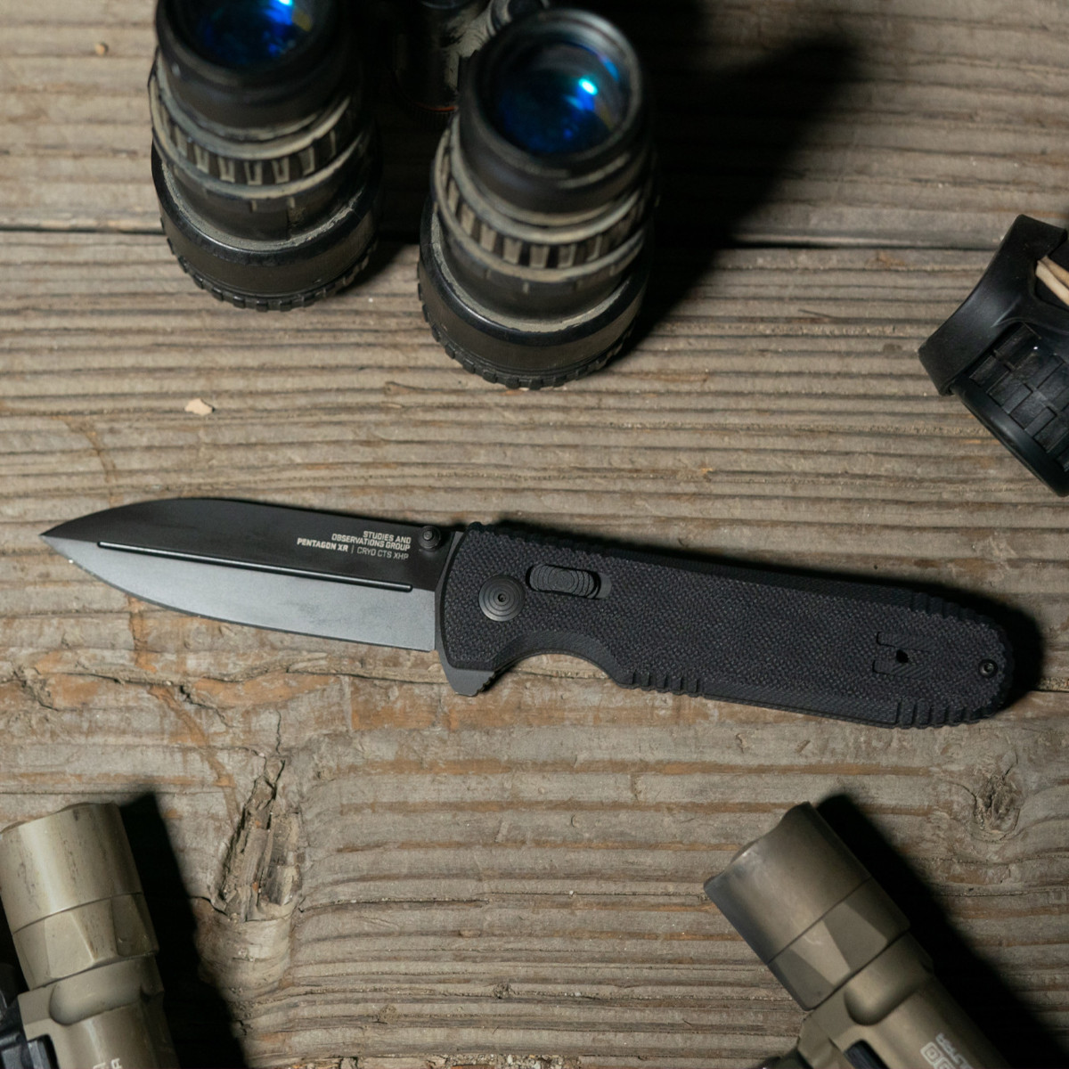 Складной нож SOG Pentagon XR Blackout (12-61-01-41)