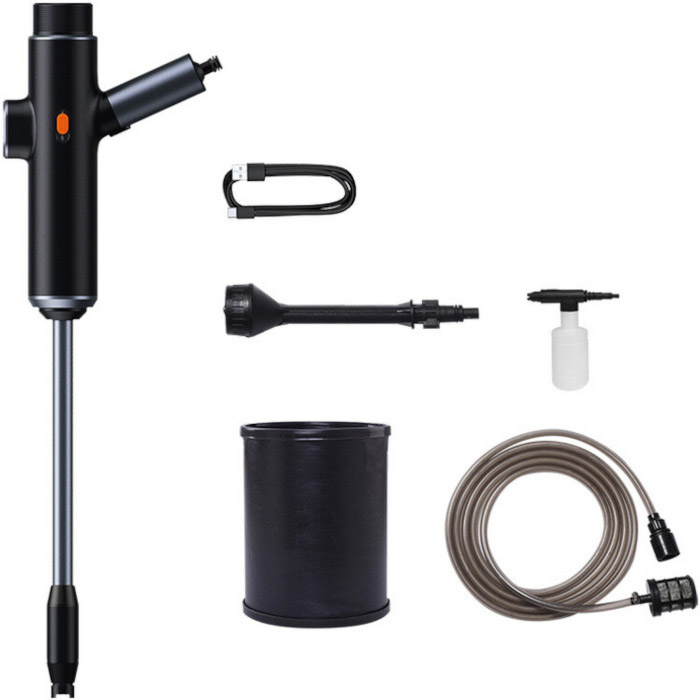 Минимойка BASEUS Dual Portable Electric Car Wash Spray Nozzle Black (TZCRDDSQ-01)