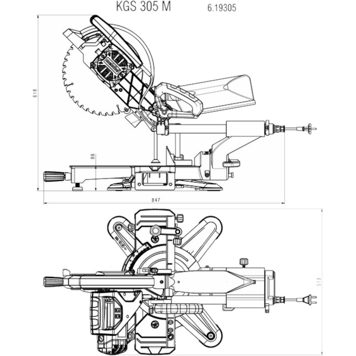 Торцовочная пила METABO KGS 305 M (619305000)