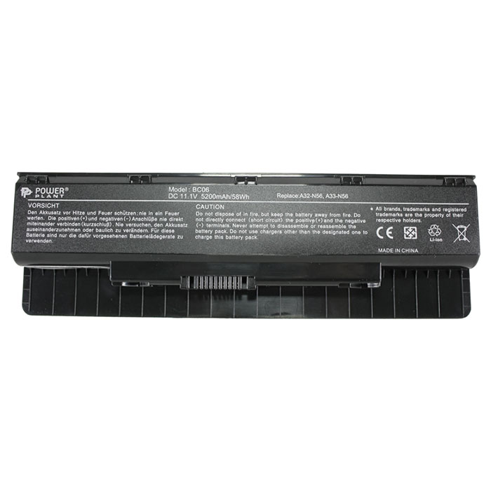 Акумулятор POWERPLANT для ноутбука Asus N46 11.1V/5200mAh/58Wh (NB00000233)