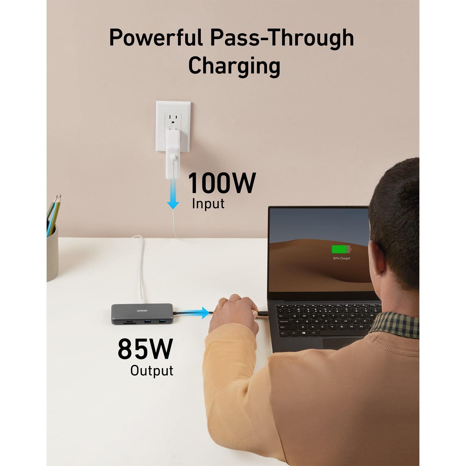 Порт-реплікатор ANKER 555 PowerExpand 8-in-1 100W PD 10Gbps USB-C Data Hub Gray (A83830A2)