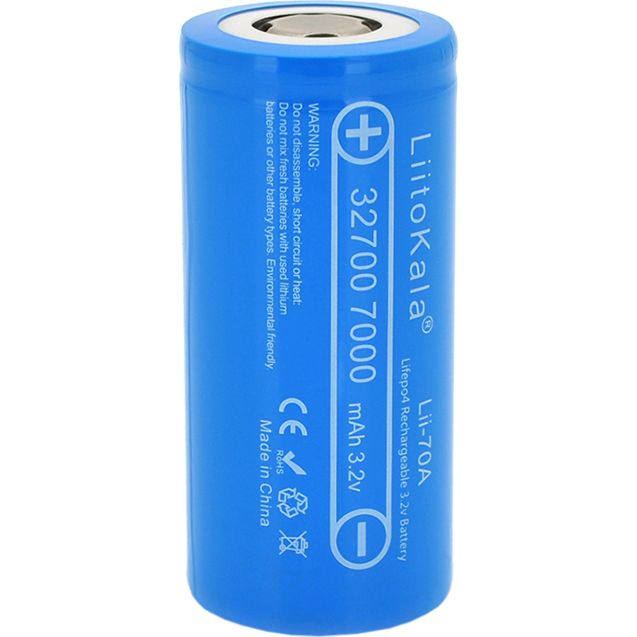 Акумулятор LIITOKALA LiFePo4 32700 7000mAh 3.2V FlatTop (LII-70A)