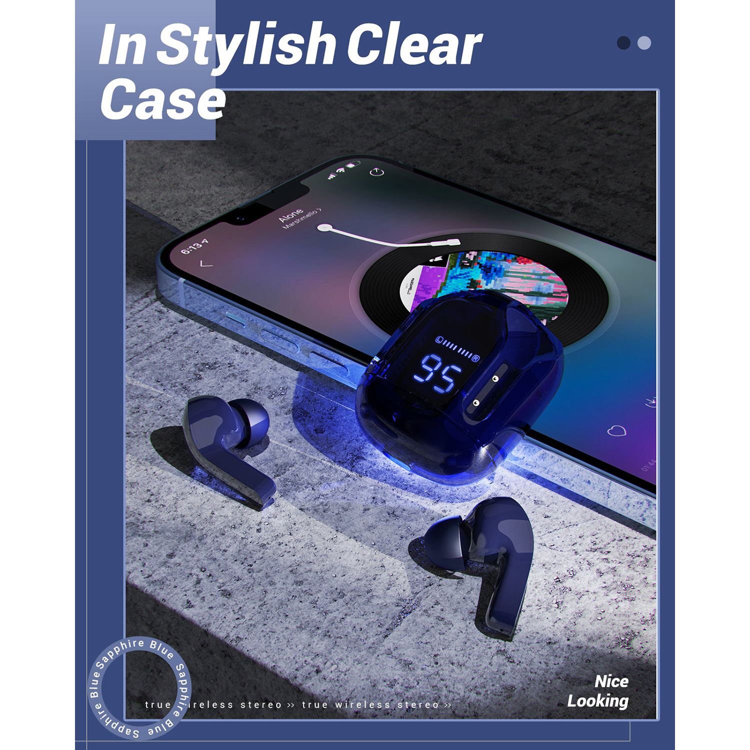 Наушники ACEFAST T6 ENC Sapphire Blue