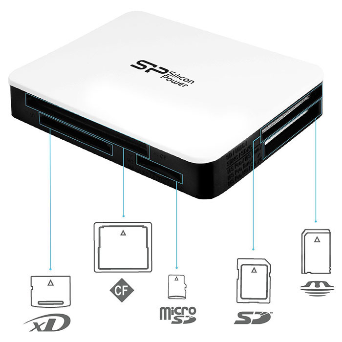 Кардридер SILICON POWER 39-in-1 USB 3.0 White (SPC39V1W)