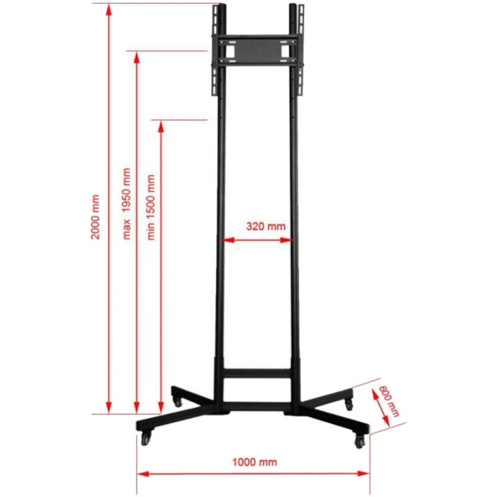 Презентационная стойка EAGLE TV1051 30"-55" Black (E1182)