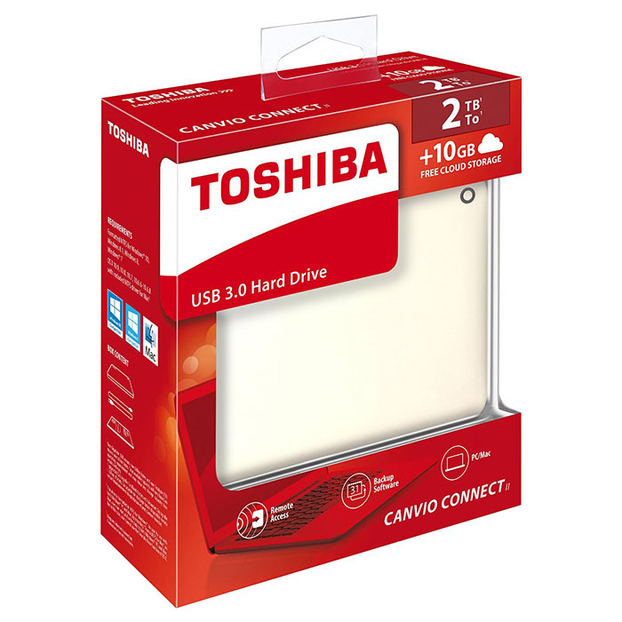 Портативний жорсткий диск TOSHIBA Canvio Connect II 2TB USB3.0 Satin Gold (HDTC820EC3CA)