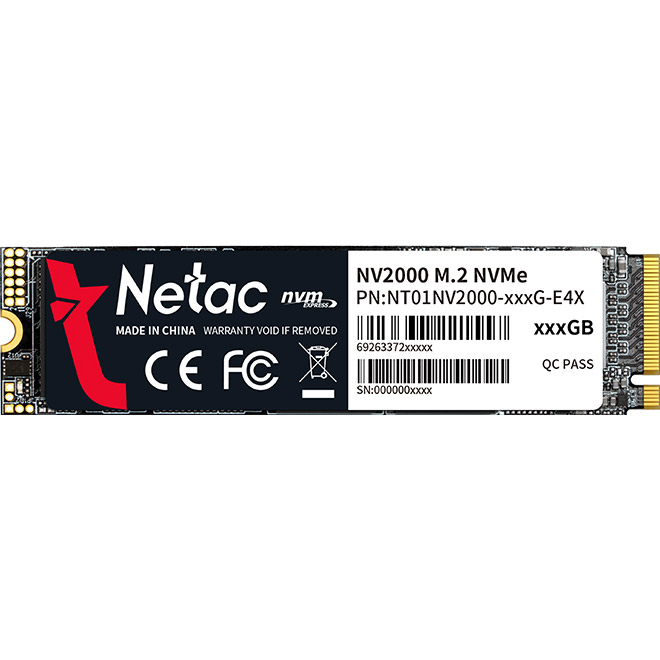 SSD диск NETAC NV2000 256GB M.2 NVMe (NT01NV2000-256-E4X)