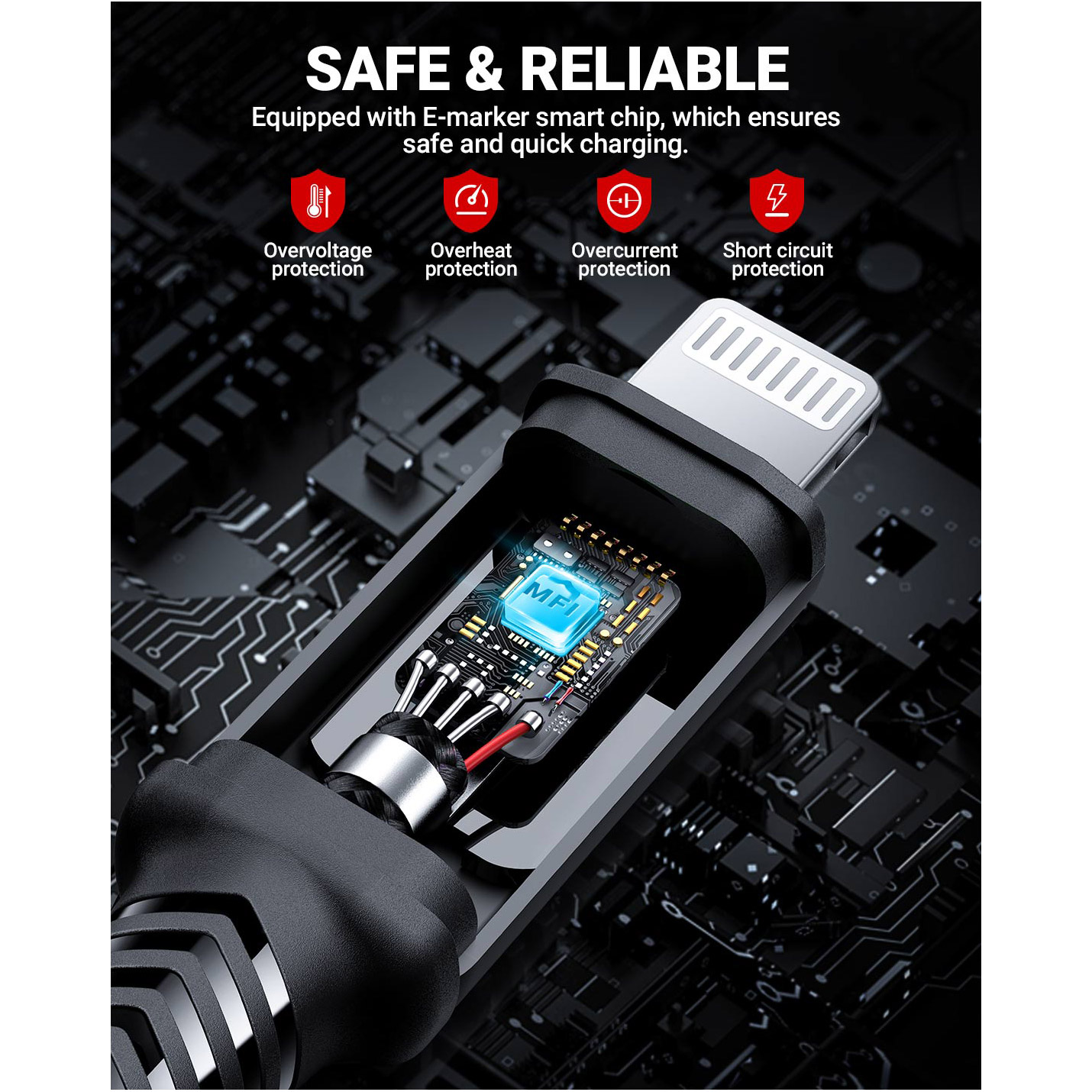 Кабель ACEFAST C4-01 USB-C to Lightning Charging Data Cable 1.8м Black