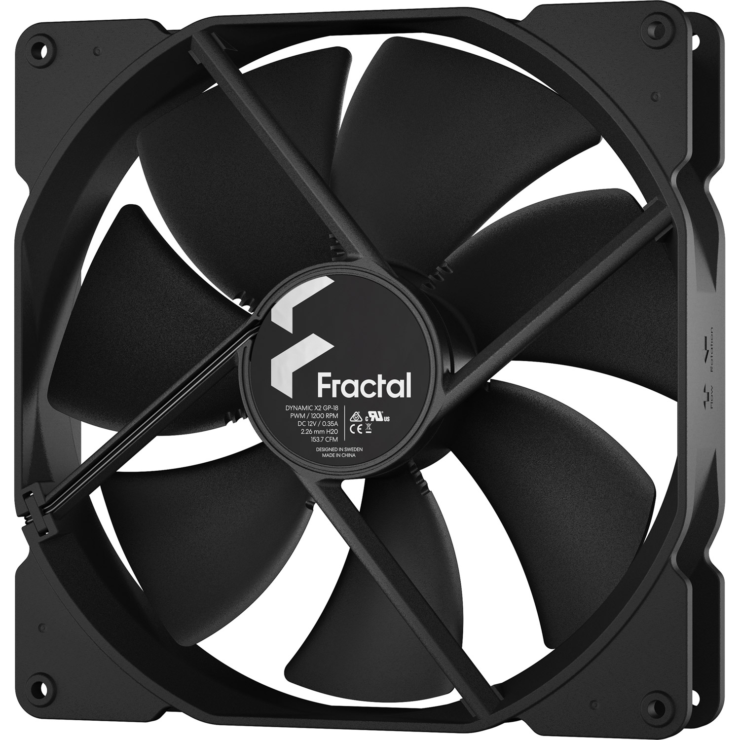 Вентилятор FRACTAL DESIGN Dynamic X2 GP-18 PWM Black (FD-FAN-DYN-X2-GP18-PWM-BK)