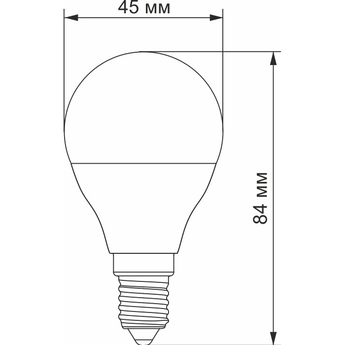 Лампочка LED VIDEX G45 E14 7W 3000K 220V (VL-G45E-07143)