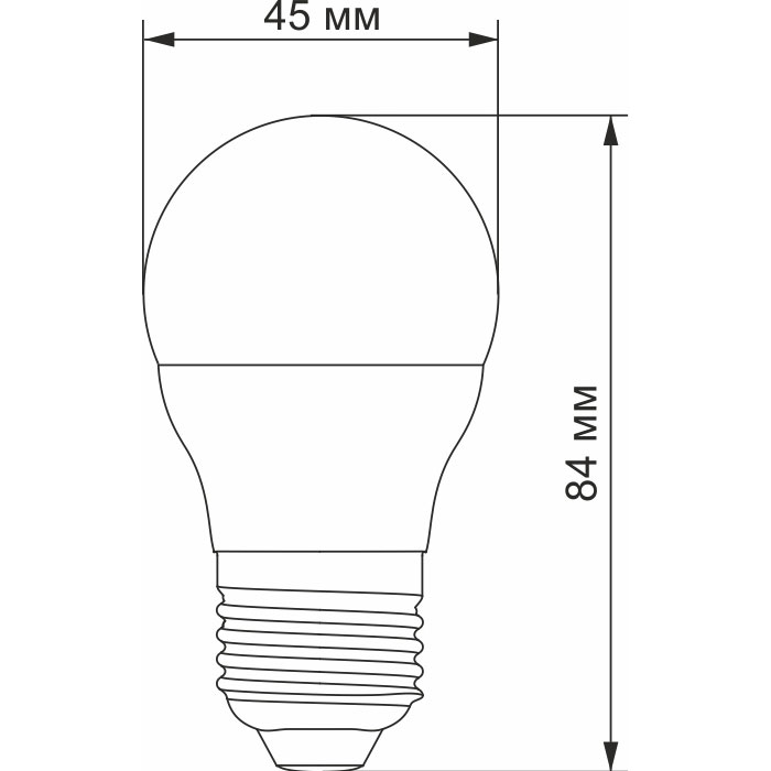 Лампочка LED VIDEX G45 E27 7W 3000K 220V (VL-G45E-07273)