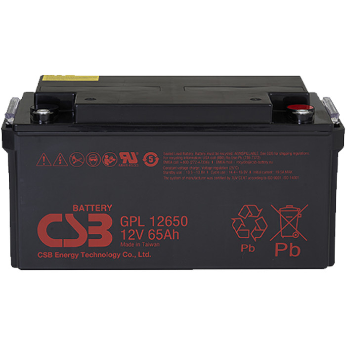 Аккумуляторная батарея CSB GPL12650 (12В, 65Ач)