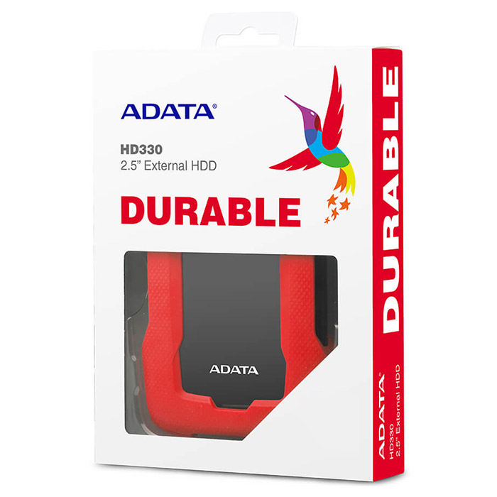 Портативний жорсткий диск ADATA HD330 2TB USB3.2 Red (AHD330-2TU31-CRD)