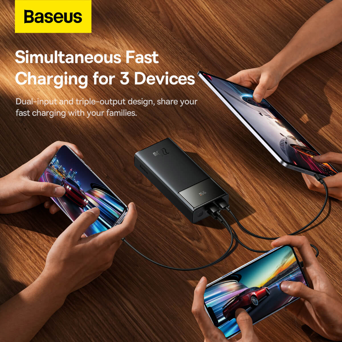 Повербанк BASEUS Star-Lord Digital Display Fast Charge 22.5W 20000mAh Black (PPXJ060001,PPXJ080001)