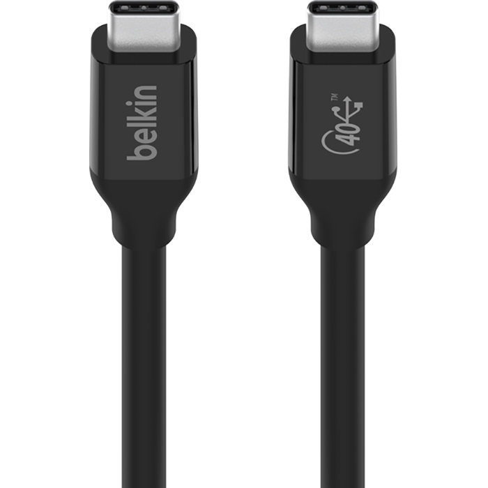 Кабель BELKIN USB4 USB-C - USB-C 40Gbps 100W 0.8м Black (INZ001BT0.8MBK)