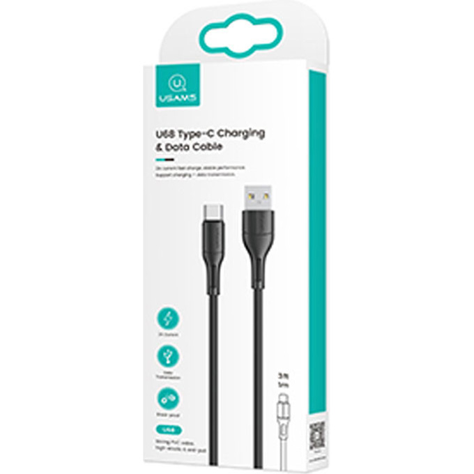 Кабель USAMS US-SJ501 U68 Type-C Charging & Data Cable 1м Black (SJ501USB01)