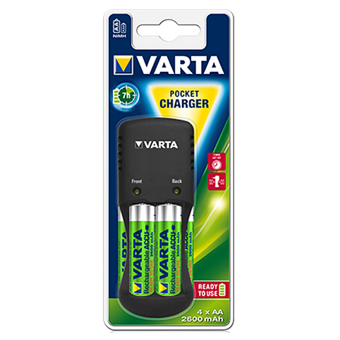 Зарядное устройство VARTA Easy Line Pocket Charger + 4 x AA 2600 mAh (57642 101 471)