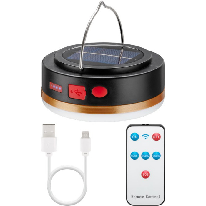 Фонарь кемпинговый GOOBAY LED Solar Camping Lamp with IR Remote Control