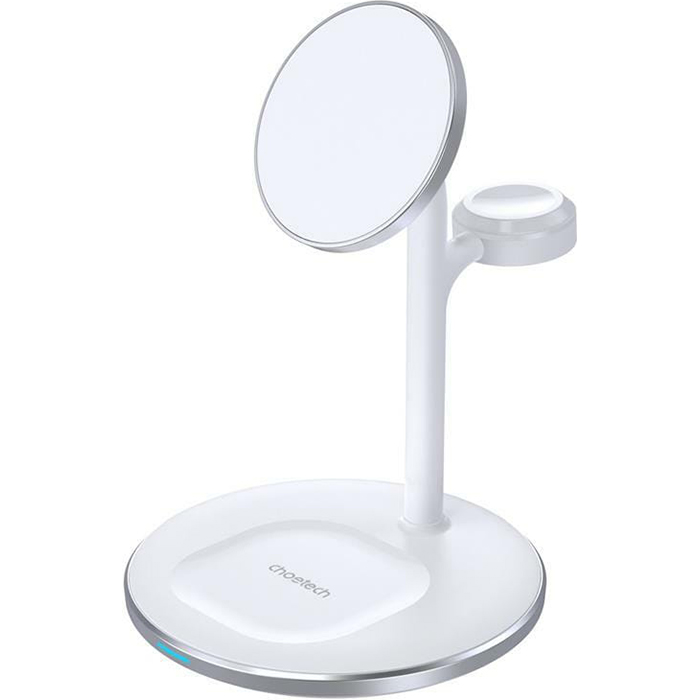 Бездротовий зарядний пристрій CHOETECH T585-F 3-in-1 Magnetic Wireless Charger Station White