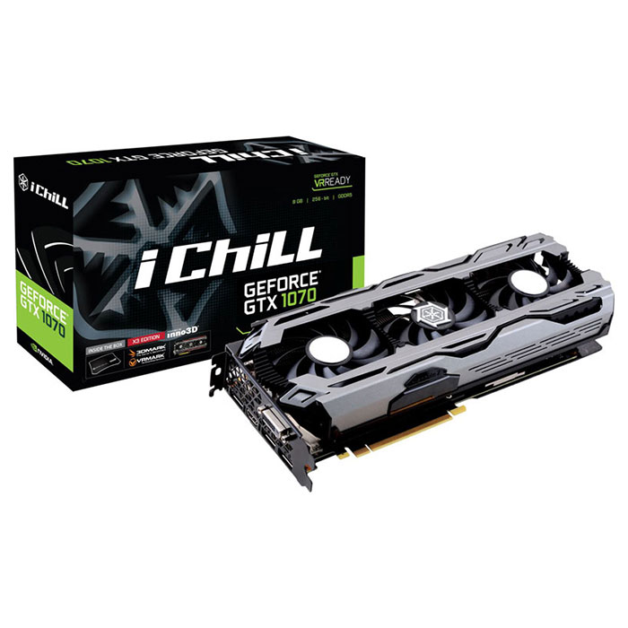 Відеокарта iCHILL GeForce GTX 1070 8GB GDDR5 256-bit X3 Edition (C107V3-1SDN-P5DNX)