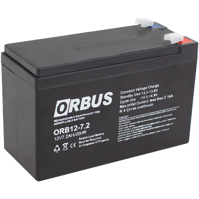Аккумуляторная батарея ORBUS ORB1272 (12В, 7.2Ач)