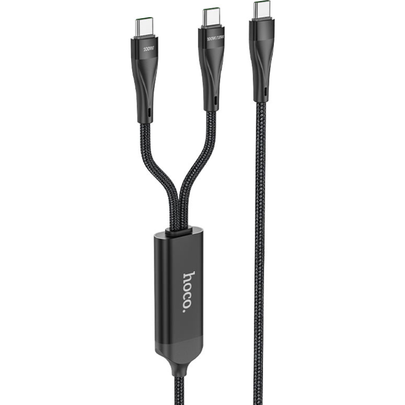 Кабель HOCO U102 Super Type-C to Type-C/Type-C 100W 1.5м Black