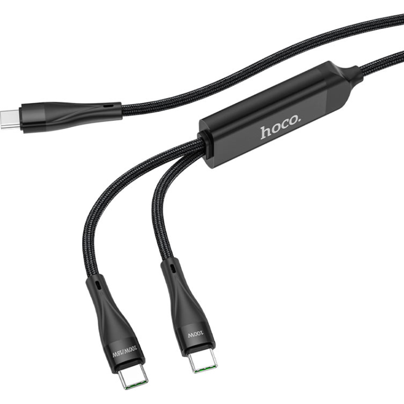 Кабель HOCO U102 Super Type-C to Type-C/Type-C 100W 1.5м Black