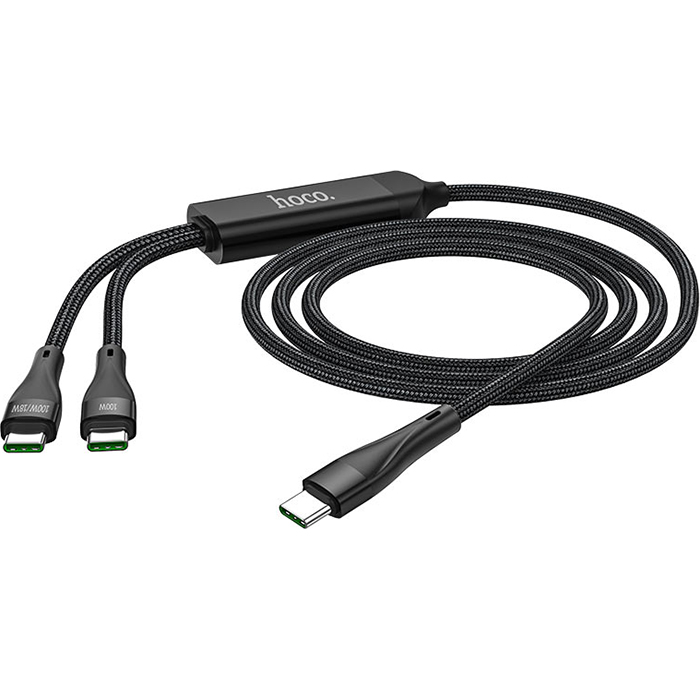 Кабель HOCO U102 Super Type-C to Type-C/Type-C 100W 1.5м Black