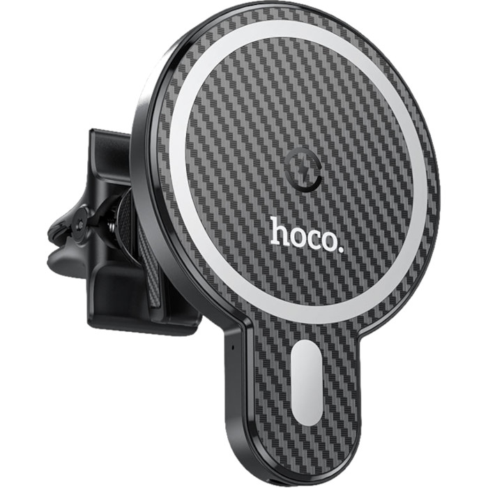 Автотримач для смартфона з бездротовою зарядкою HOCO CA85 Ultra-Fast Magnetic Wireless Charging Car Holder Black